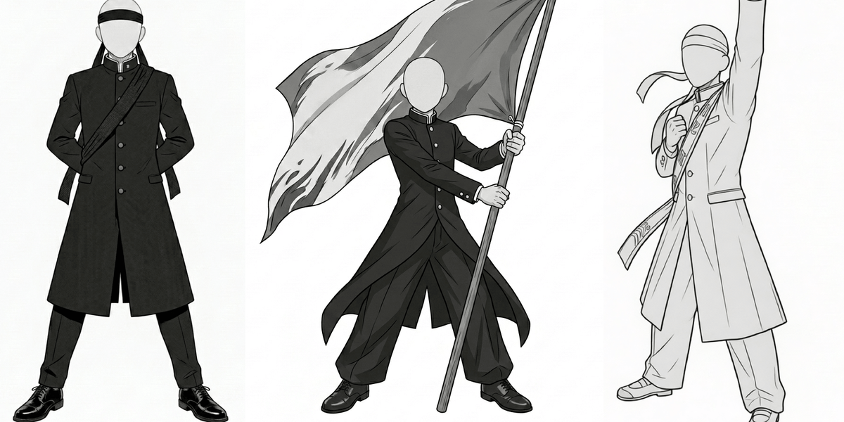 【無料配布】応援団のポーズ集— copainter ユーザーは商用可・無償で利用可