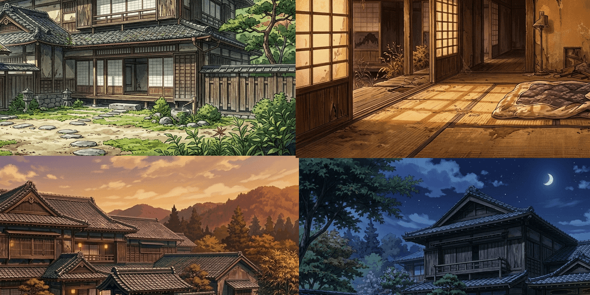 [Free Download] Old Manor Background Illustrations (Widescreen) — Free for Commercial Use by copainter Users