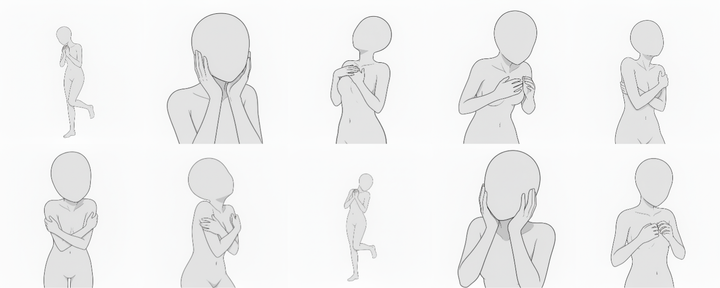 【無料配布】女性がうっとり恋い焦がれるポーズ集— copainter ユーザーは商用可・無償で利用可