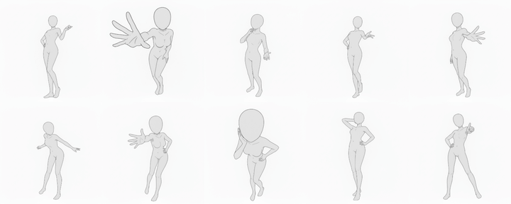 [Free Download] Female Standing Pose Base Set (1) — Free for Commercial Use by copainter Users