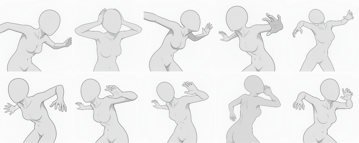 [Free Download] Female Shocked & Frightened Pose Set — Free for Commercial Use by copainter Users