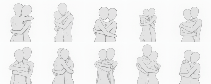 [Free Download] Male & Female Hugging Pose Set — Free for Commercial Use by copainter Users