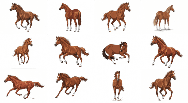 [Free Download] Horse Pose Collection — copainter users may use it commercially and free of charge