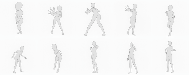 [Free Download] Female Standing Pose Base Set (3) — Free for Commercial Use by copainter Users