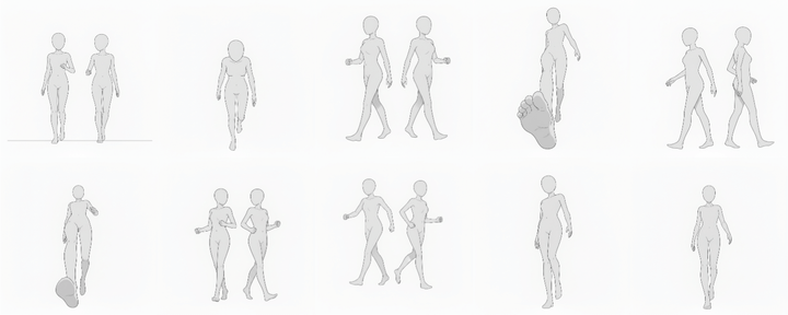 [Free Download] Female Walking Pose Set — Free for Commercial Use by copainter Users