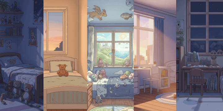 [Free Download] Children’s Room Background Illustrations (Portrait) — Commercial Use Allowed (Free) for copainter Users