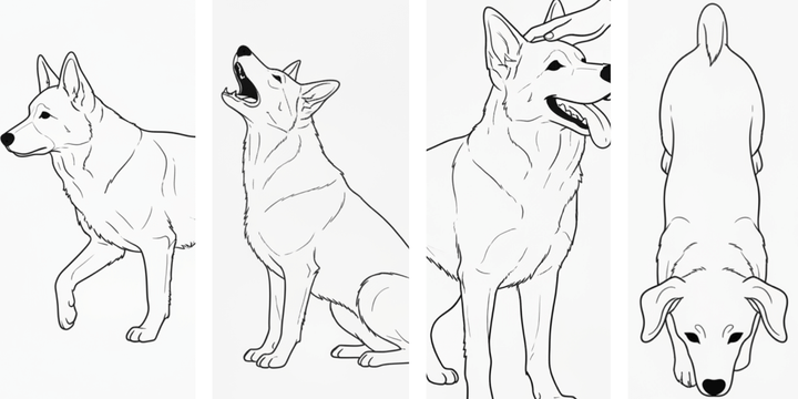 [Free Download] Dog Pose Collection — copainter users can use it commercially for free.
