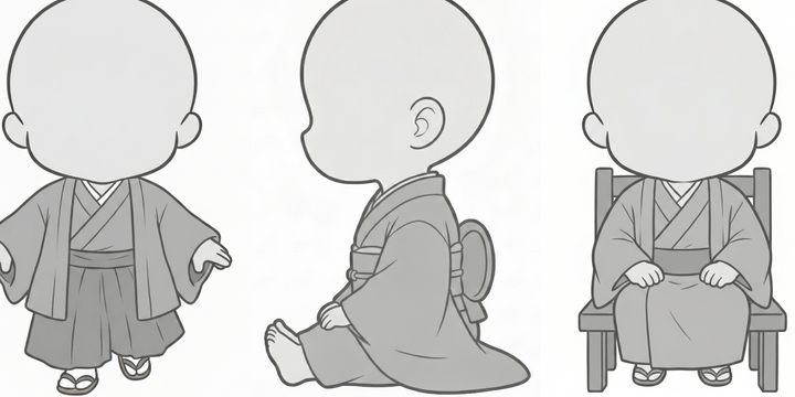 [Free Download] Child in Kimono Pose Pack — Free to Use (Commercial OK) for copainter Users