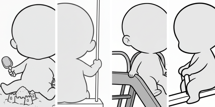 [Free Download] Child Playground Pose Collection — copainter users can use it commercially for free.