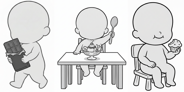 【Free Download】Pose Reference Pack: Sweets & Kids — Copainter Users: Free to Use, Commercial Use Allowed