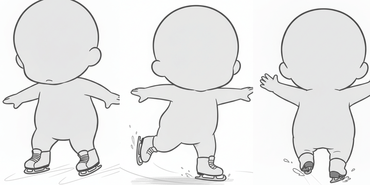 【Free Download】Pose Reference Pack: Kids Skating — Copainter Users: Free to Use, Commercial Use Allowed