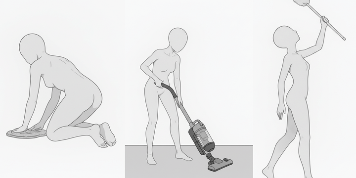 【Free Download】Pose Reference Pack: Women Cleaning — Copainter Users: Free to Use, Commercial Use Allowed
