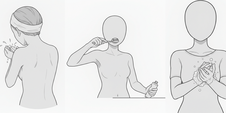 【Free Download】Pose Reference Pack: Women Standing at a Bathroom Sink — Copainter Users: Free to Use, Commercial Use Allowed