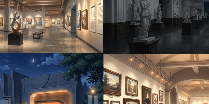 [Free Download] Museum Background Illustration / Horizontal Format — Available Free for Commercial Use to copainter Users