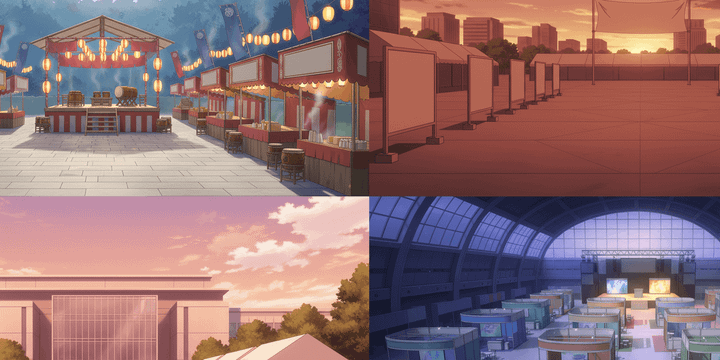 [Free Download] Event Venue Background Illustrations (Widescreen) — Free for Commercial Use by copainter Users