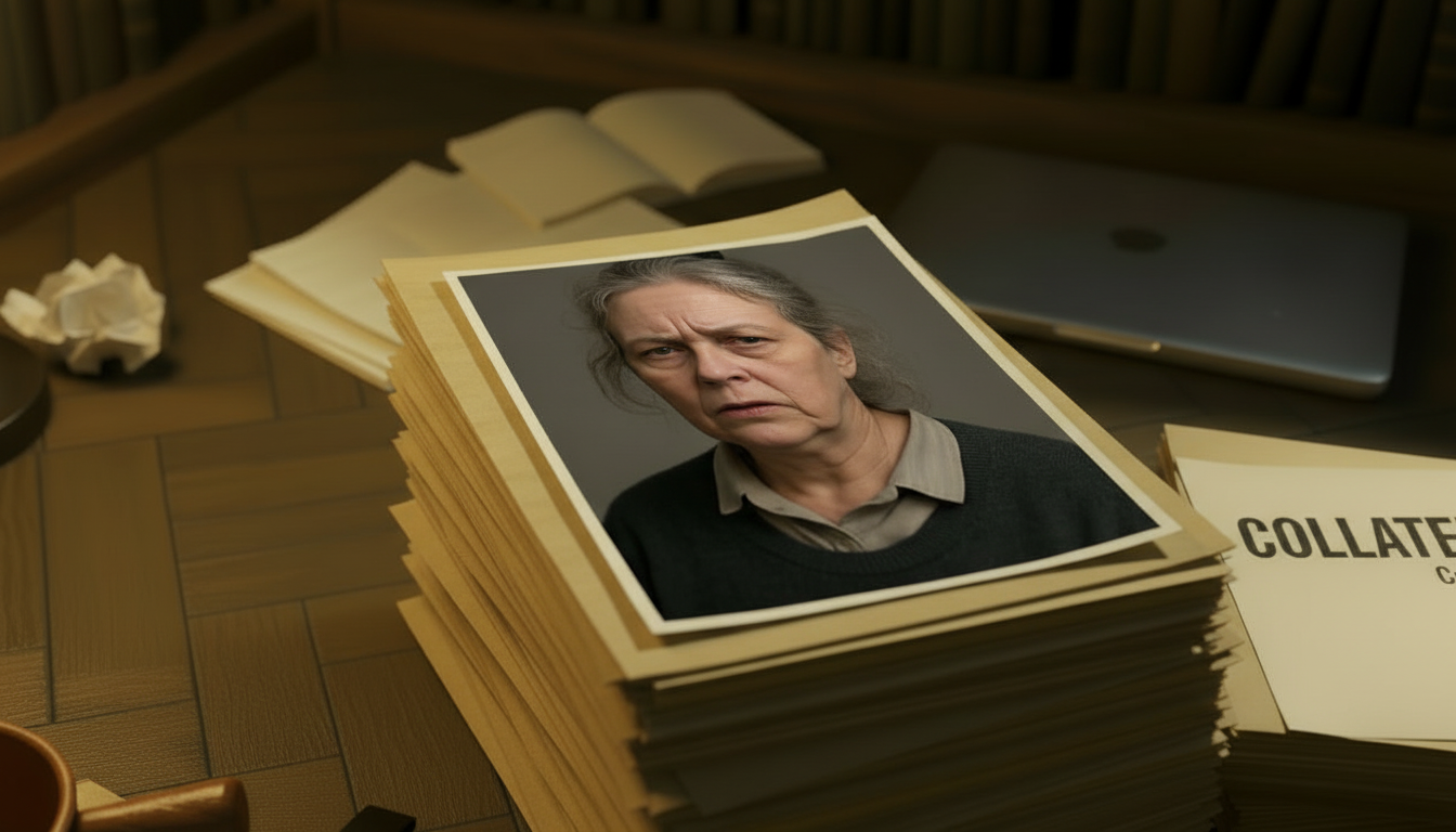 Council record photo of Martha Kelmor, director of the Bellwick Children’s Home and administrative counterpart to Percival Hoover in Collateral Death.