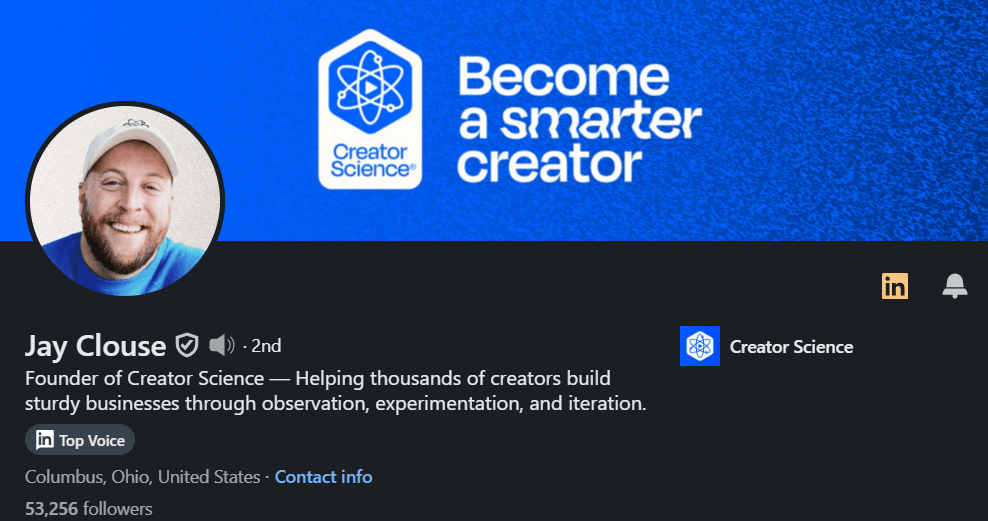 Jay Clouse, founder of Creator Science