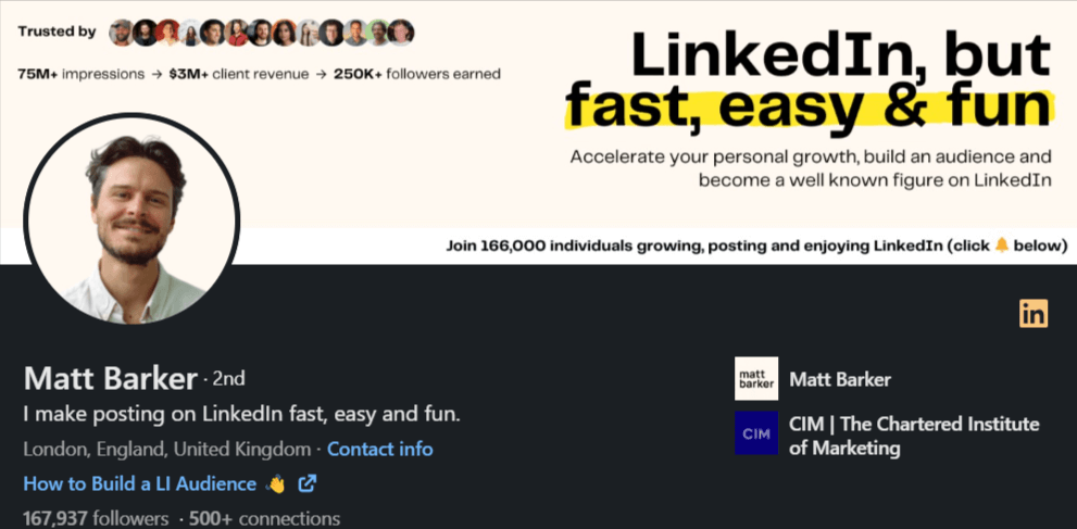Matt Barker — LinkedIn writing consultant