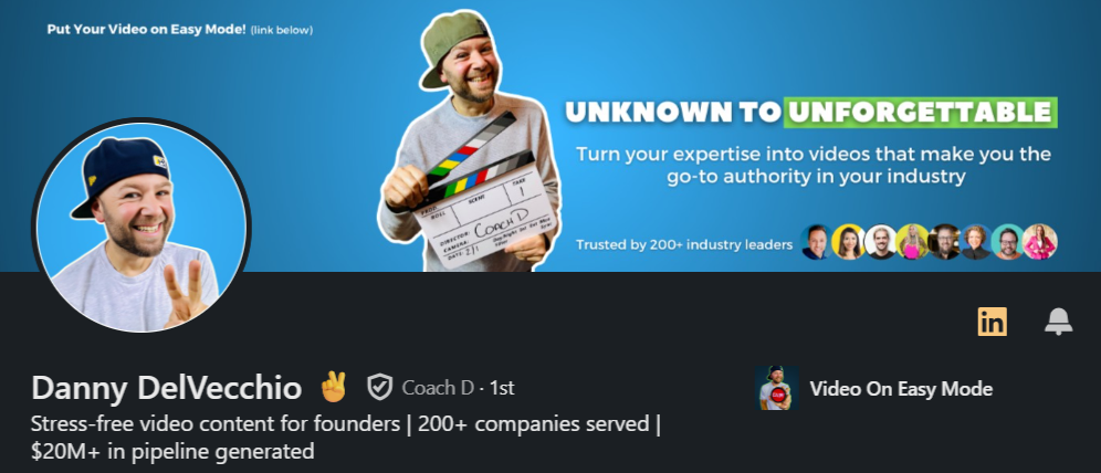 Danny DelVecchio's LinkedIn profile