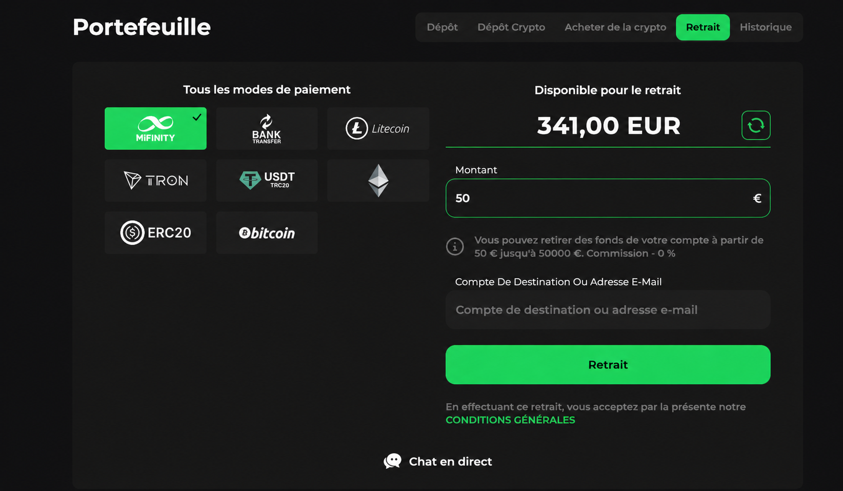 Betify SH Casino Retrait