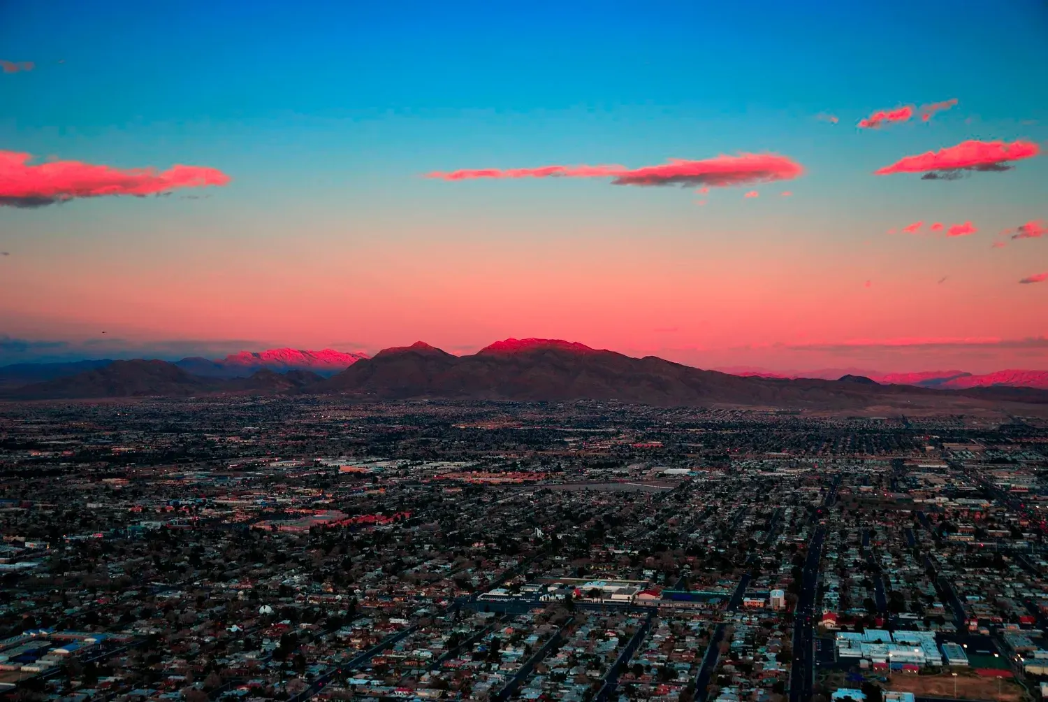 The skyline in Modesto, CA. 