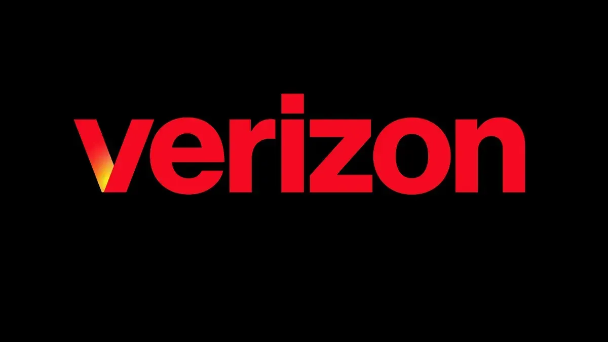 A picture of the Verizon logo. 