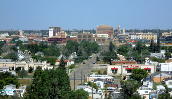 The skyline in Cheyenne, WY. 