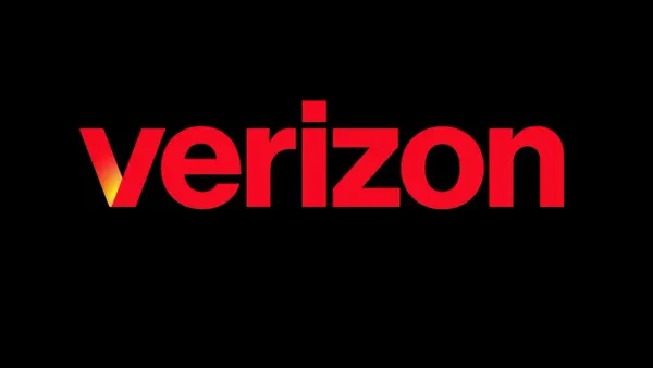 A picture of the Verizon logo. 