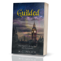 Guilded book cover with clocktower and pixie dust