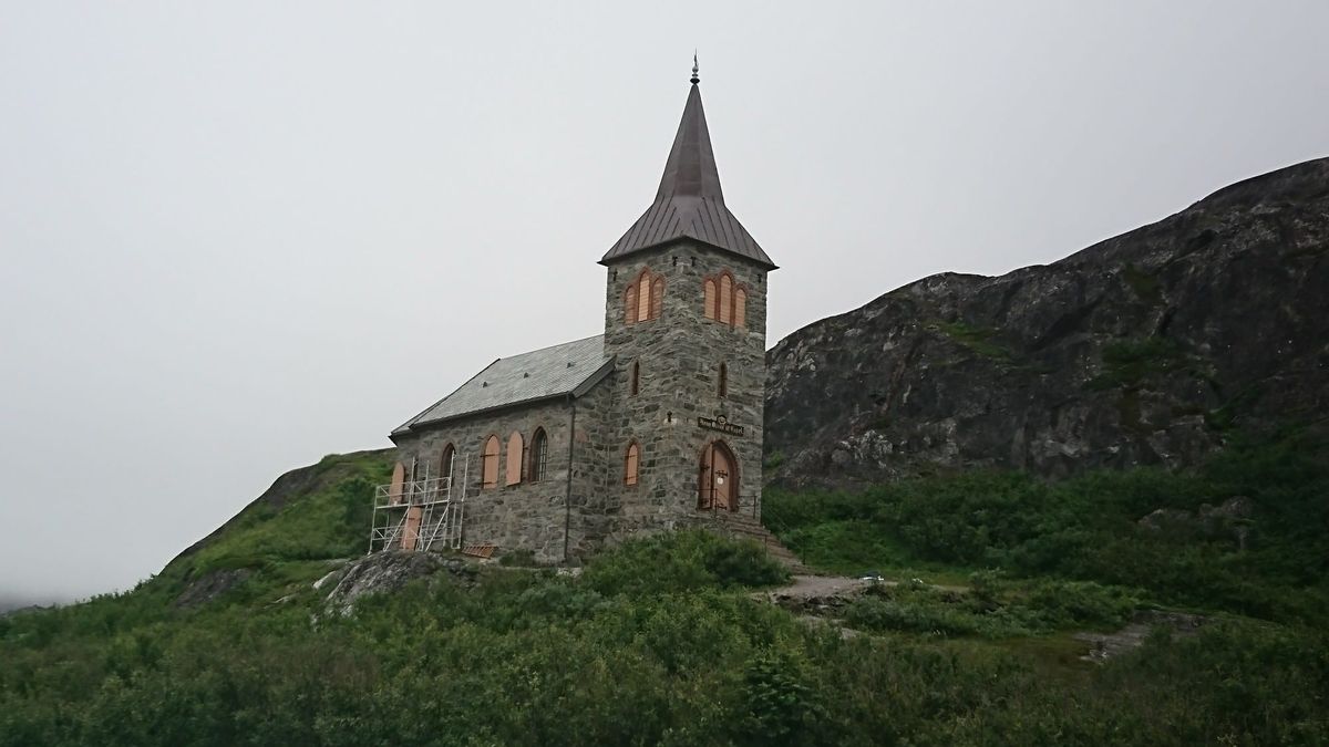 Kong Oscar IIs kapell ved Grense Jakobselv i Finnmark.