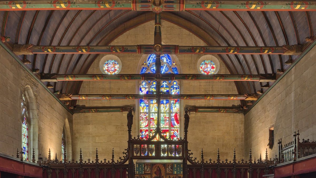 Sengehallen i det historiske Hôtel-Dieu i Beaune.