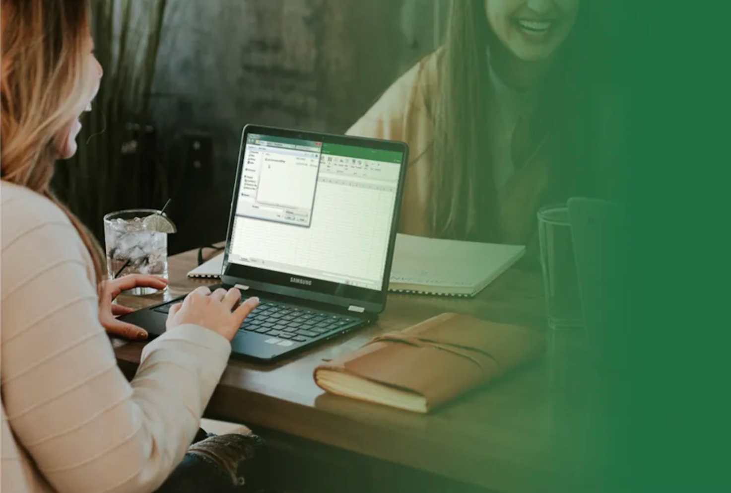 Women who work with spreadsheets