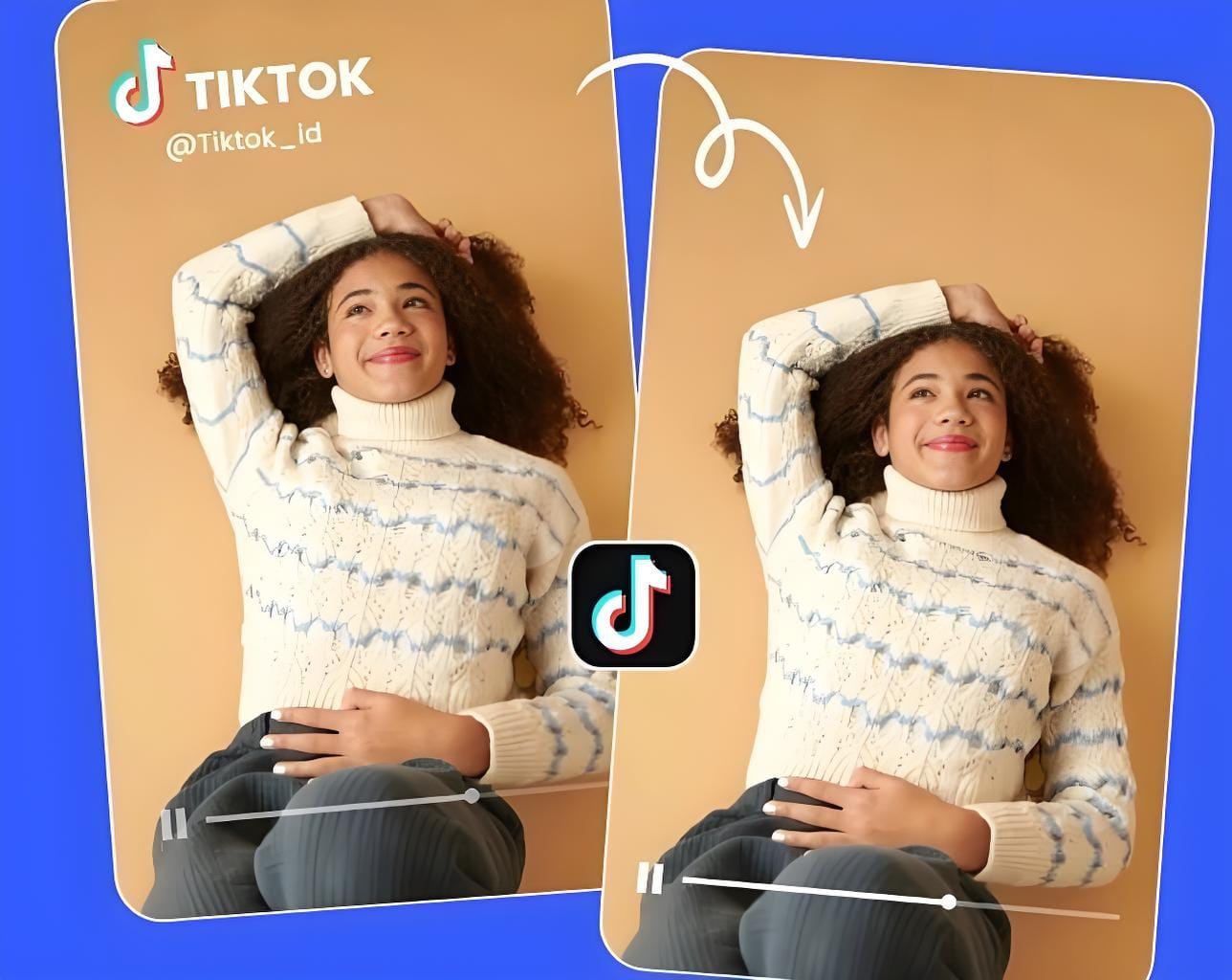 Portrait clip logo removal comparison example
