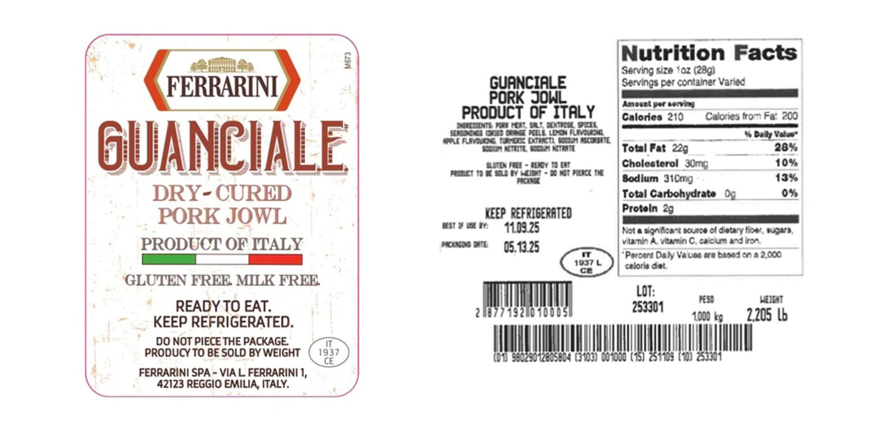 Ready-to-eat pork jowls recalled because of Listeria contamination