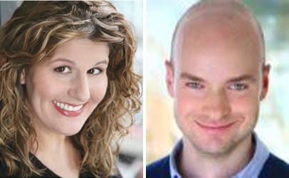 Playwrights and comedic duo Andrea Alton, left, and Allen Warnock.