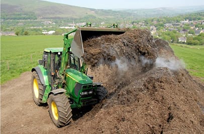 Applying industrial compost