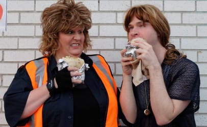Andrea Alton, left, and Allen Warnock wrote and star in "A Microwaved Burrito Filled With E. coli." (Photo courtesy of Andrea Alton)