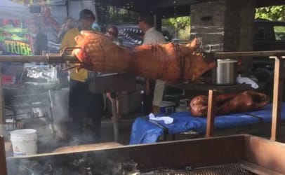 The Good Vibe Tribe Luau July 3 included pork from Kapowsin Meats, which was linked to a five-state Salmonella outbreak in 2015 that sickened 192 and resulted in a recall of more than 115,000 pounds of whole pigs.