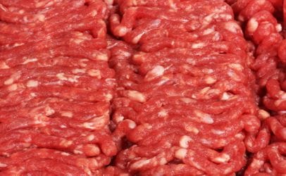 Raw hamburger meat (ground round) for use as a background