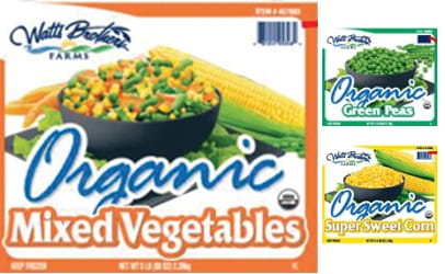 recalled Watts Brothers Farms frozen veg