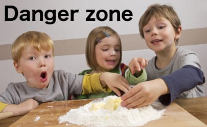 illustration kids with flour Danger Zone