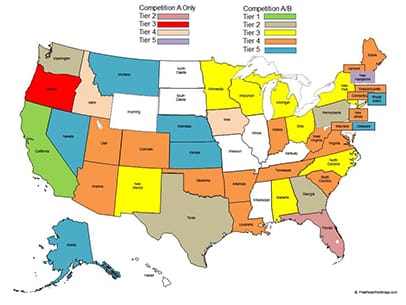 Map of FDA CAP grants to states