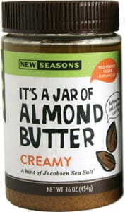 New Seasons creamy almond butter
