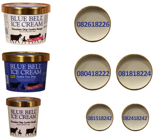 recalled Blue Bell products Sept 2016