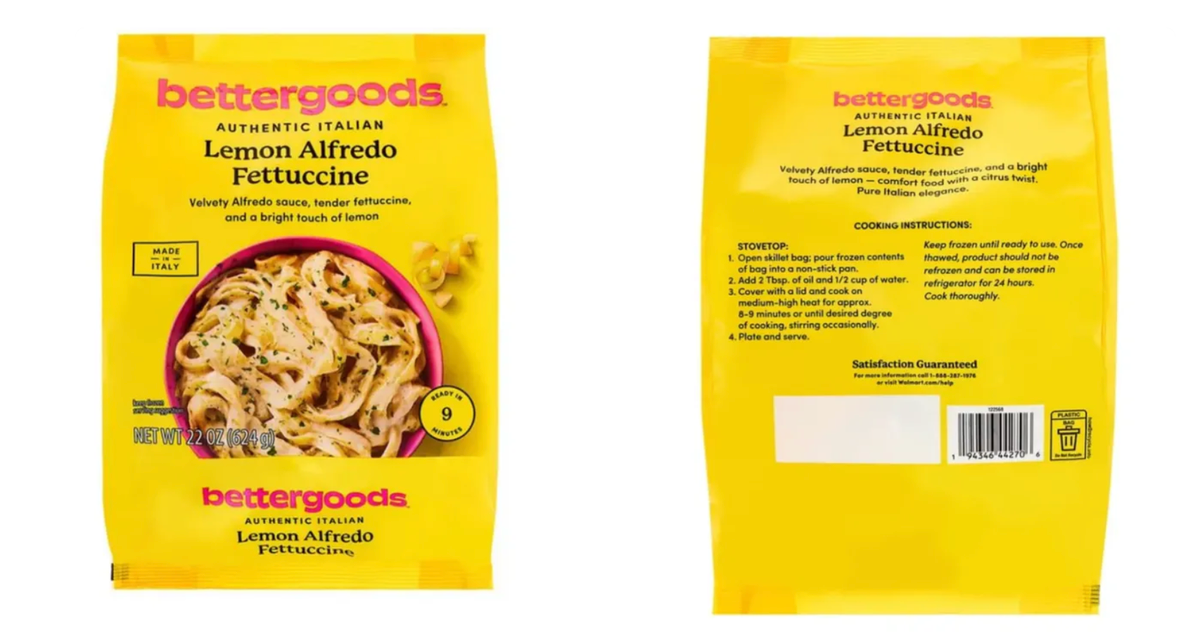 Pasta recall expanded to include all lots sold at Walmart stores