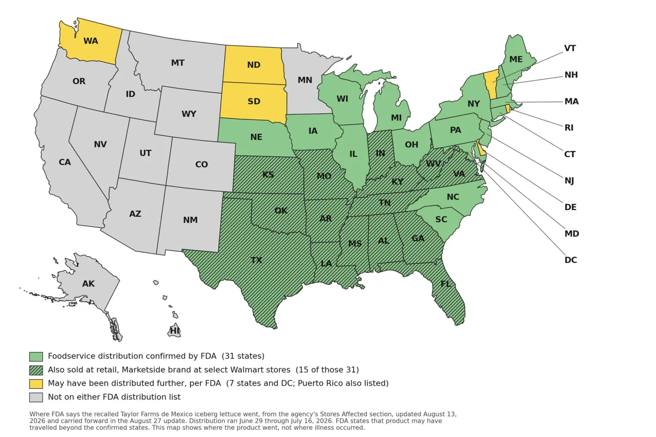 FDA Classifies Taylor Farms Lettuce Cyclospora Outbreak Class 1 Risk