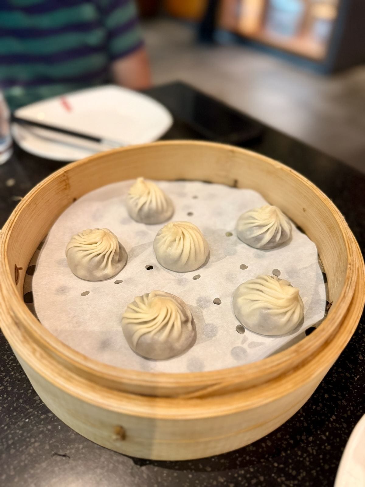 Din Tai Fung chocolate filled dumplings bamboo steamer Arcadia Los Angeles