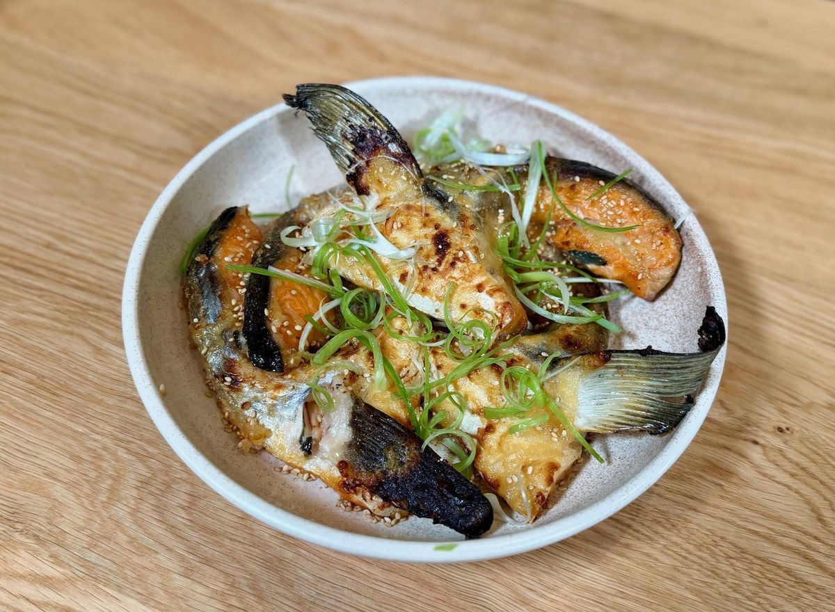 Miso Glazed Salmon Collar in the Air Fryer