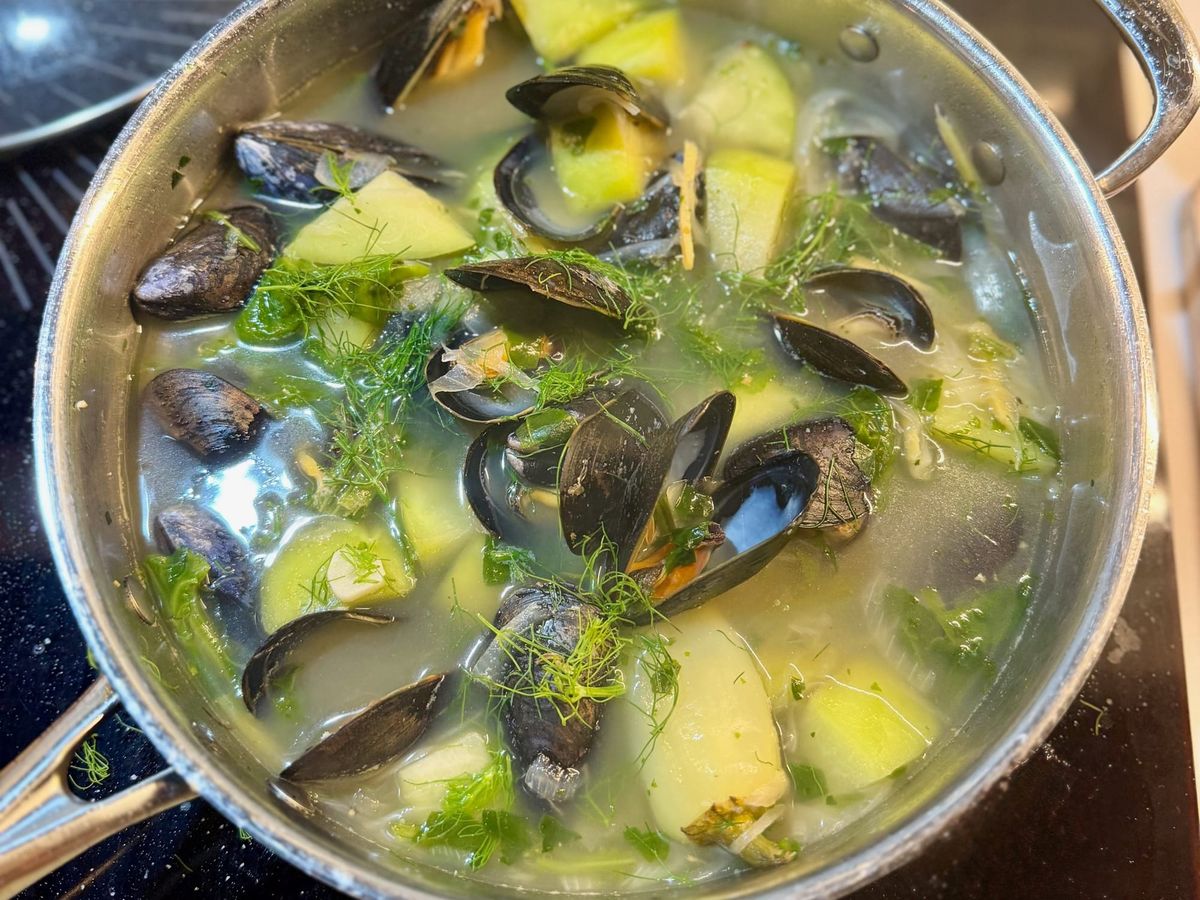 Wild Bay Area Tinola with Fennel and Kombu
