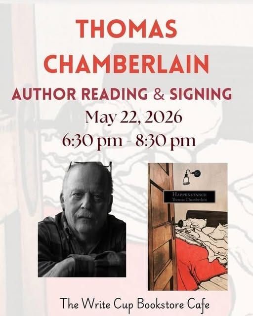 Interview at the Write Cup Bookstore Cafe, Friday May 22nd